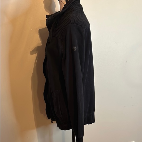 Mexx Vintage Black Ribbed Zip-Up Jacket - Picture 2 of 7